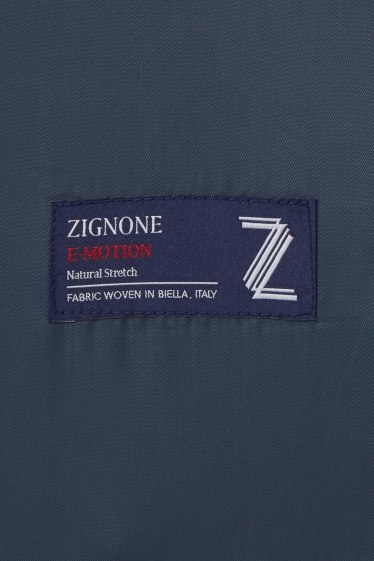 Uomo - Giacca coordinabile - regular fit - filato italiano - a quadretti - grigio scuro