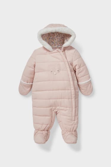 Babies - Baby snowsuit with hood - rose