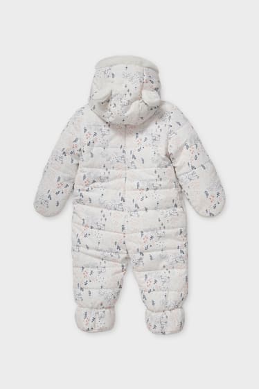 Babies - Baby snowsuit with hood - white