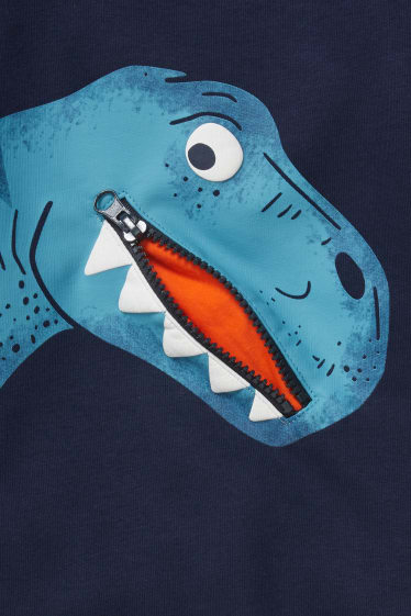 Niños - Dinosaurio - sudadera - azul oscuro