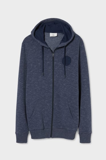 Men - Zip-through sweatshirt with hood - dark blue