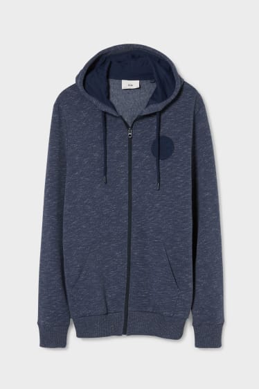 Men - Zip-through sweatshirt with hood - dark blue