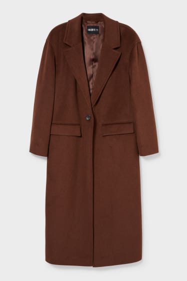 Women - Long coat - brown
