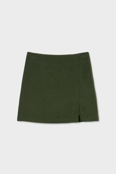Mujer - Minifalda - verde oscuro