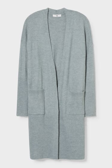 Women - Basic cardigan - mint green