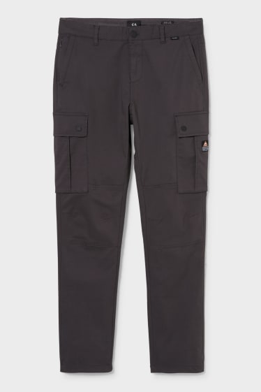 Men - Cargo trousers - regular fit  - dark gray