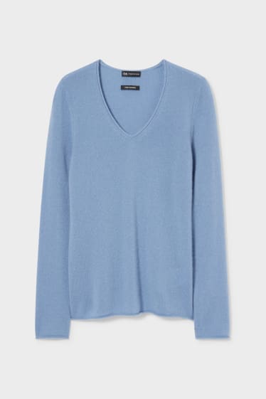 Women - Cashmere jumper - blue