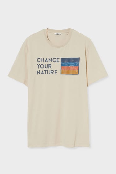 Men - Active T-shirt - taupe
