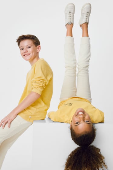 Enfants - Haut à manches longues - genderneutral - jaune chiné