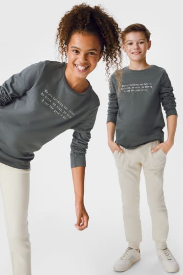 Children - Multipack of 3 - long sleeve top - genderneutral - dark blue / white