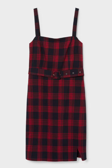 Teens & young adults - CLOCKHOUSE - dress - check - dark red