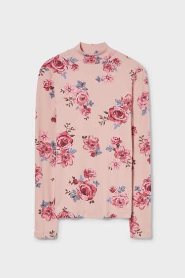 Donna - CLOCKHOUSE - maglia a maniche lunghe - a fiori - rosa
