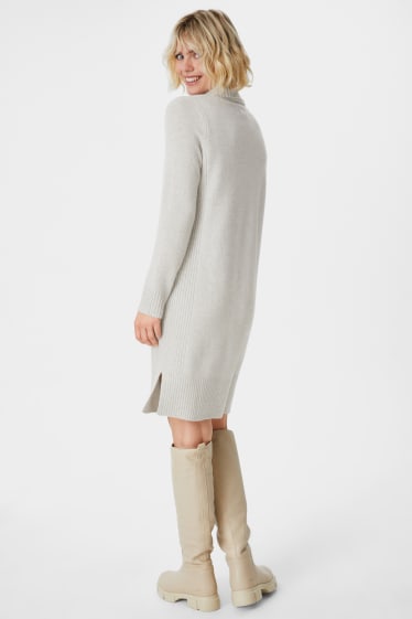 Women - Cashmere dress - white-melange