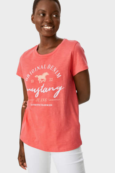 Women - MUSTANG - T-shirt - neon rose