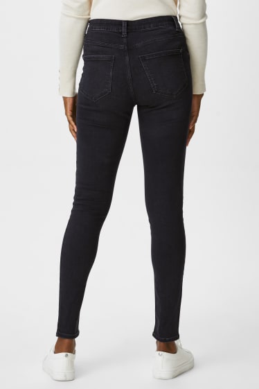 Damen - Skinny Jeans - High Waist - schwarz