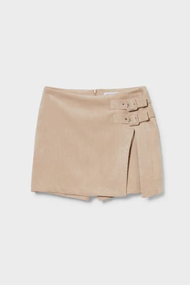Teens & young adults - CLOCKHOUSE - corduroy skort - beige