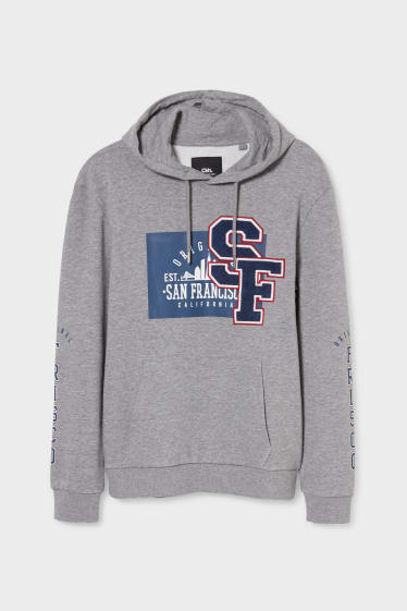 Men - CLOCKHOUSE - hoodie - gray-melange