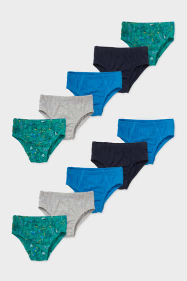 Nen - Pack de 10 - eslip - negre/gris