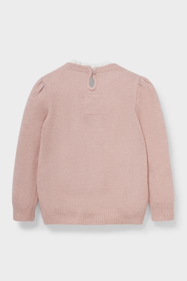 Kinder - Pullover - Glanz-Effekt - rosa