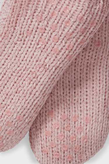 Women - Non-slip socks - rose