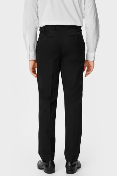 Men - Mix-and-match suit trousers - regular fit - stretch - black