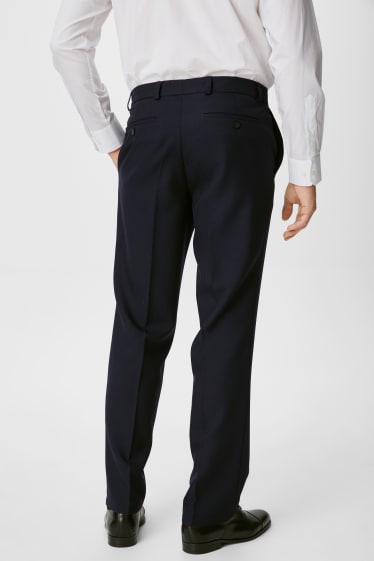 Pánské - Oblekové kalhoty - Regular Fit - tmavomodrá