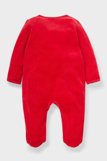 Babies - Baby christmas sleepsuit - polka dot - red