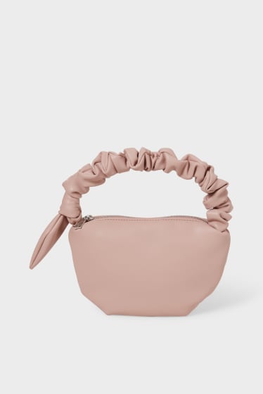 Mujer - Bolso bandolera con nudo - polipiel - rosa