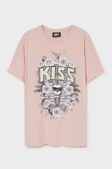 Tieners & jongvolwassenen - CLOCKHOUSE - T-shirt - Kiss - roze