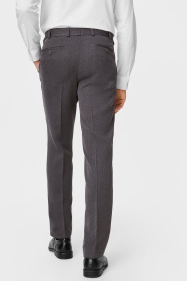 Uomo - Pantaloni del vestito - regular fit - grigio