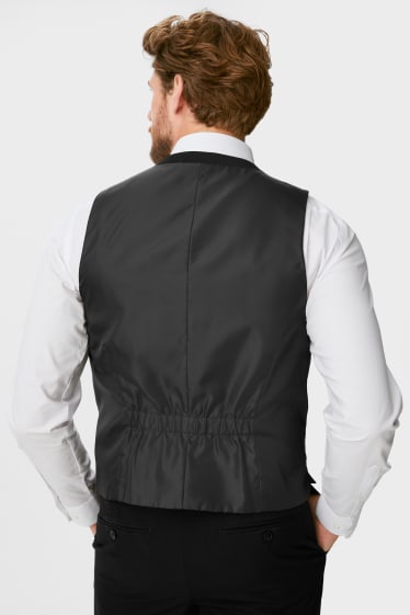 Pánské - Obleková vesta - regular fit - stretch - černá