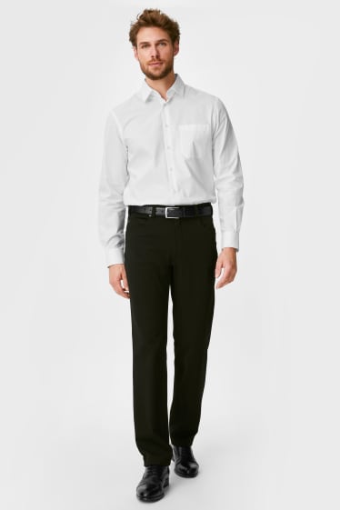 Men - Trousers - regular fit - stretch - black