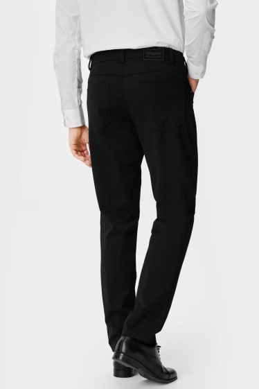 Hombre - Pantalón - regular fit - elástico - negro