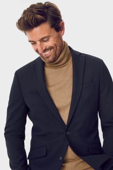 Men - Tailored jacket - slim fit - Flex - dark blue