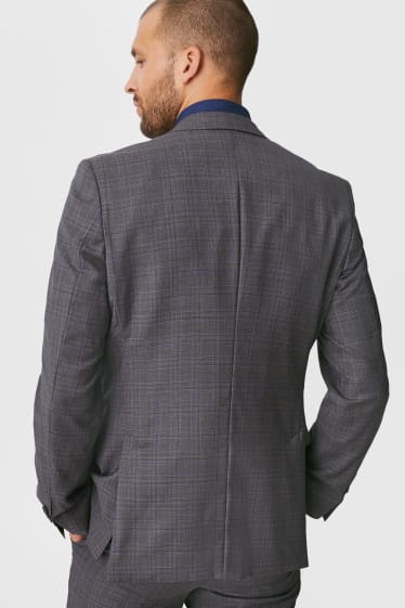 Men - Mix-and-match suit jacket - regular fit - Italian yarn - check - dark gray