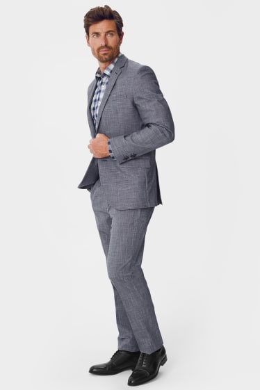 Men - Mix-and-match suit trousers - slim fit - Flex - LYCRA® - gray-melange