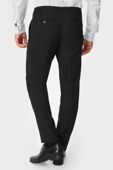 Pánské - Oblekové kalhoty - slim fit - černá