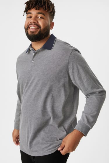 Men - Polo shirt - gray-melange