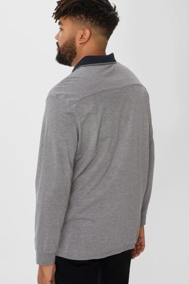 Men - Polo shirt - gray-melange