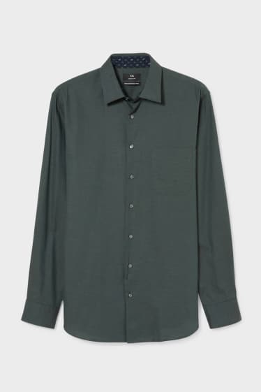Men - Business shirt - regular fit - kent collar - easy-iron - green