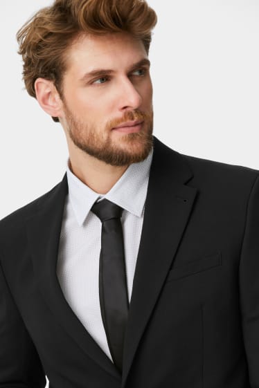 Hommes - Veste de costume - regular fit - stretch - LYCRA® - noir