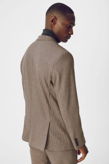 Men - Mix-and-match tailored jacket - slim fit - Flex - check - beige-melange