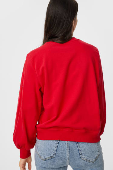 Femei - Bluză de molton - roșu