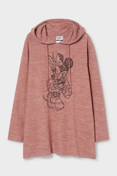 Dámské - Mikina s kapucí - Minnie Mouse - meruňková