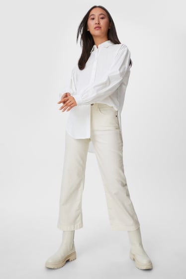 Donna - Jeans a gamba larga - bianco crema
