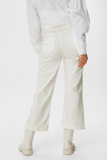 Donna - Jeans a gamba larga - bianco crema