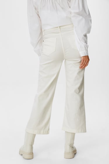 Women - Wide leg jeans - cremewhite