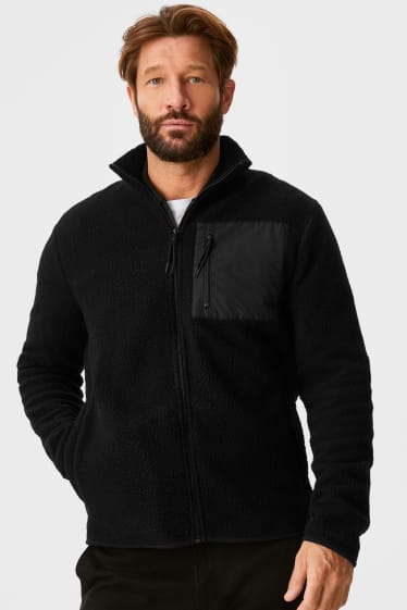 Men - Fleece jacket  - black