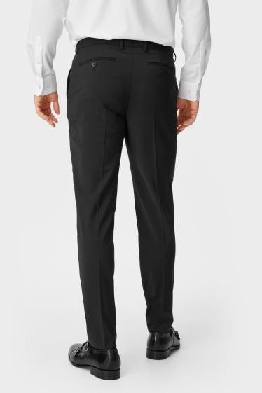 Home - Pantalons combinables - slim fit - Flex - mescla de llana verge - LYCRA® - negre