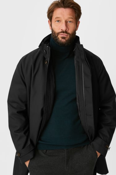 Herren - 2-in-1-Jacke mit Kapuze - schwarz